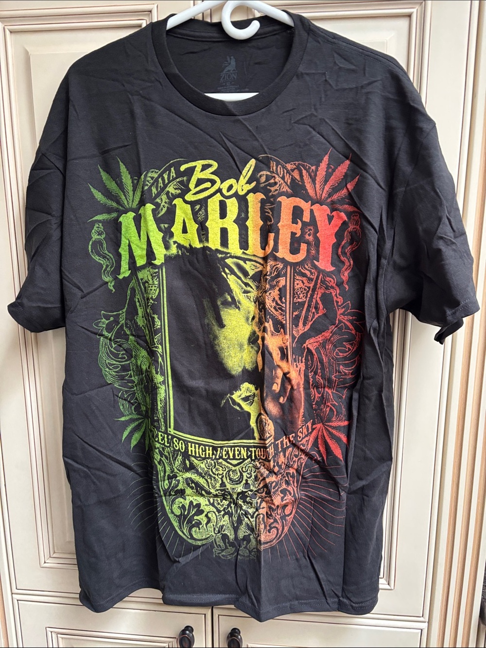 Zion BOB MARLET BLACK T SHIRT XL NEW
